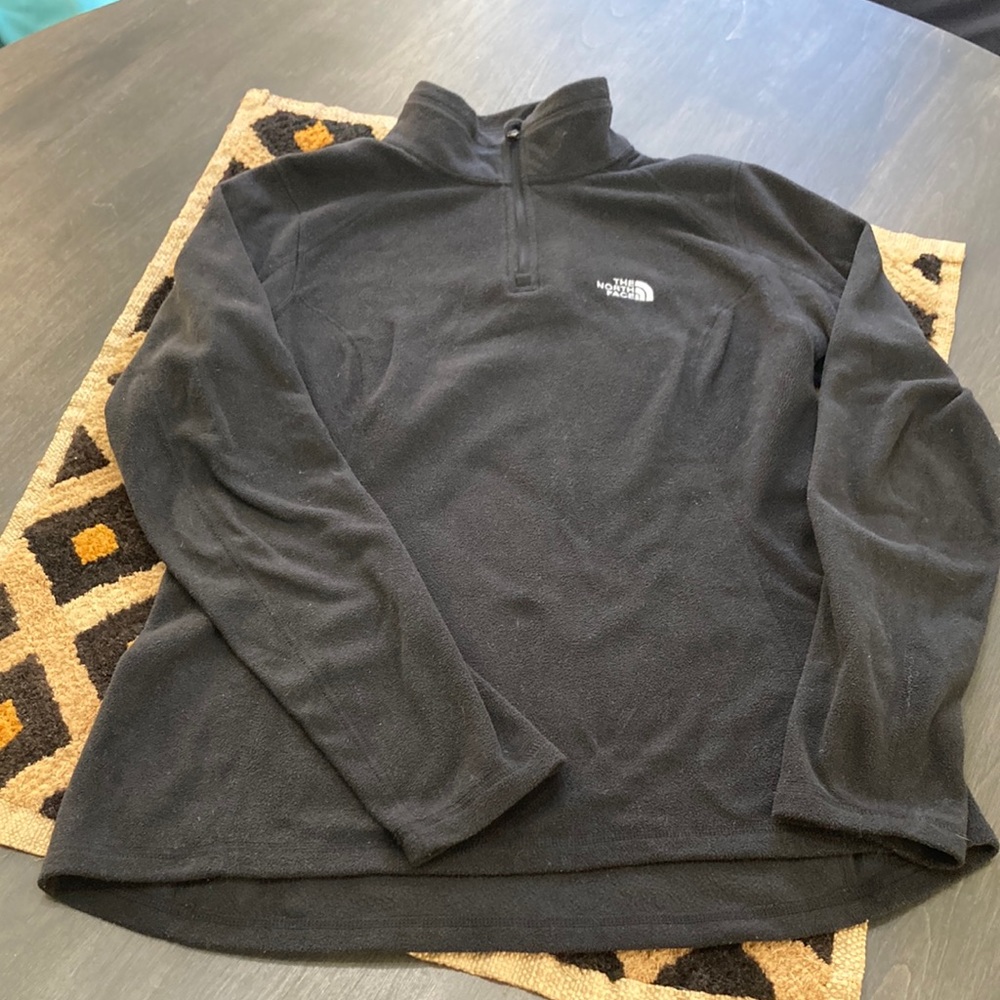 The North Face Quarter Zip Black Fleece Sz M